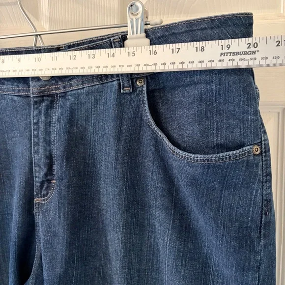 Riders by Lee Womens 18W L Dark Wash High Rise Straight Leg Jeans Stretch EUC - Picture 8 of 10